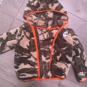 The North Face Camouflage Fleece with Orange Accents